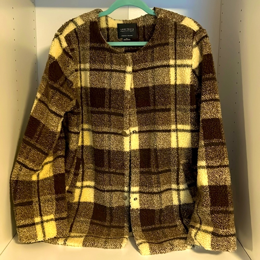 Brown plaid Sanctuary jacket, size XL